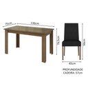 Ver imagem 3 de Conjunto Sala de Jantar Mesa Tampo de Vidro 4 Cadeiras Rustic/oxford Antônia Madesa