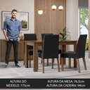 Ver imagem 4 de Conjunto Sala de Jantar Mesa Tampo de Vidro 4 Cadeiras Rustic/oxford Antônia Madesa