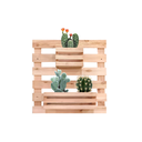 Ver imagem 1 de Floreira de Parede em Madeira Maciça com 2 Cachepôs - Smart Eco