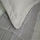 Ver imagem 4 de Kit Cobre Leito Colcha Anarruga 3 Peças Casal 220x240cm Prata Sonhare