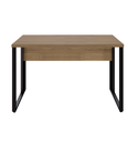 Ver imagem 2 de Mesa Reta Savoia 30mm 150x60cm Pé Aço Escritório Macadamia/preto