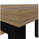 Ver imagem 4 de Mesa Reta Savoia 30mm 150x60cm Pé Aço Escritório Macadamia/preto