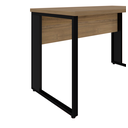 Ver imagem 3 de Mesa Reta Savoia 30mm 150x60cm Pé Aço Escritório Macadamia/preto