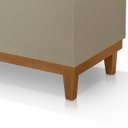 Ver imagem 4 de Recamier Baú Dubai Linho Bege Queen 1,50m Estofado Base Madeira