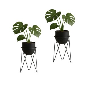 Kit 2 Suportes Tripé 45x15 para Vaso de Chão em Aço Carbono - Médio Nv516bpg