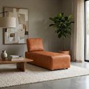 Ver imagem 6 de Sofá com Chaise Block 1 Lugar Fixo 74cm Café Milani Movelaria