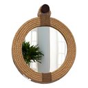 Ver imagem 1 de Espelho Redondo Decorativo Com Corda Sisal 90cm