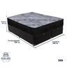 Cama Box Baú e Colchão Airtech Pampa Molas Ensacadas Queen Ortobom:cama Box Baú Preto e Colchão Airt - 3