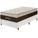 Ver imagem 1 de Cama Box Branca + Colchão Solteiro King Santiago Molas Ensacadas Pillow Paparazzi 96x203x75cm