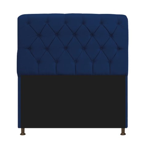 Cabeceira Estofada Lady 140 cm Solteiro Com Capitonê Suede - Doce Sonho Móveis ML/C1/LADY/140/S/CAP 