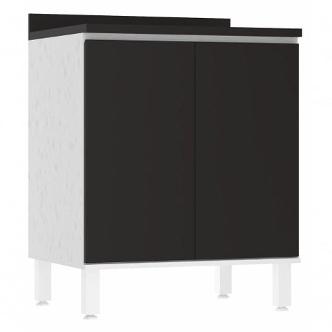 Balcão para Cozinha Dora 70cm Luciane Móveis Preto Txt