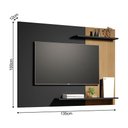 Ver imagem 4 de Painel Sala Suspenso para Tv até 55 Polegadas Menfis Preto Ripado