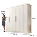 Ver imagem 4 de Guarda Roupa Casal 6 Portas 4 Gavetas Belém Espresso Móveis