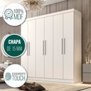 Ver imagem 5 de Guarda Roupa Casal 6 Portas 4 Gavetas Belém Espresso Móveis Branco/Neve