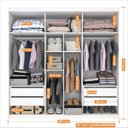 Ver imagem 6 de Guarda Roupa Casal 6 Portas 4 Gavetas Belém Espresso Móveis Branco/Neve