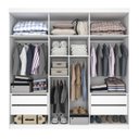 Ver imagem 2 de Guarda Roupa Casal 6 Portas 4 Gavetas Belém Espresso Móveis Branco/Neve