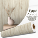Ver imagem 2 de Papel de Parede Adesivo Vinílico Imitação Madeira Rústica Lavável para Quartos, Salas e Escritórios
