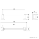 Ver imagem 3 de Toalheiro Porta Toalha de 30cm para Banheiro - Aço Escovado - Drop Metais