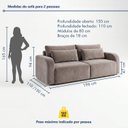 Ver imagem 3 de Sofá Cama 3 Lugares Retrátil e Reclinável 196cm Montreal