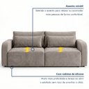 Ver mais imagens de Sofá Cama 3 Lugares Retrátil e Reclinável 196cm Montreal