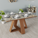 Ver imagem 2 de Mesa de Jantar Retangular 4 Lugares Moderna e Resistente:Off White