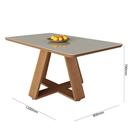 Ver imagem 4 de Mesa de Jantar Retangular 4 Lugares Moderna e Resistente:Off White