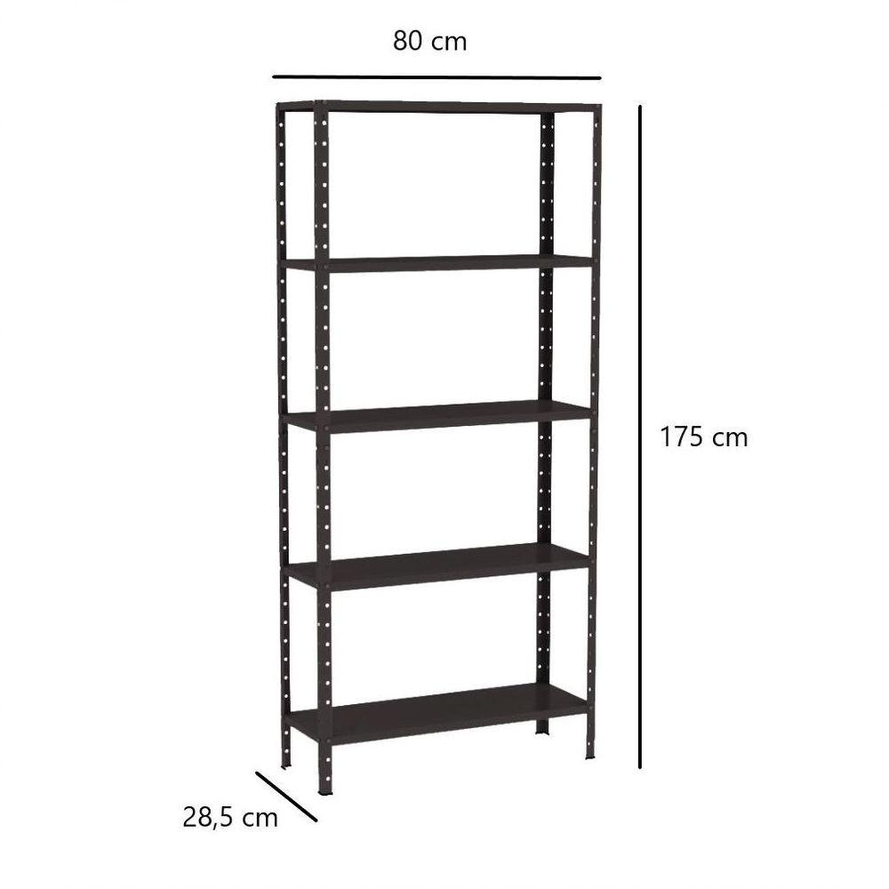 Estante Aço 5 Prateleiras Eaf005 Preta - 4