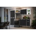Ver imagem 7 de Cozinha Compacta c/ 2 Leds 4 pçs Xangai Multimóveis V3414 Branca/Preta