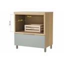 Ver imagem 2 de Bancada de Banheiro Balcão Marquesa C- 1 Gaveta e 1 Nicho 80cm Nature-verde - Nesher