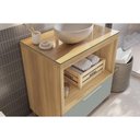 Ver mais imagens de Bancada de Banheiro Balcão Marquesa C- 1 Gaveta e 1 Nicho 80cm Nature-verde - Nesher