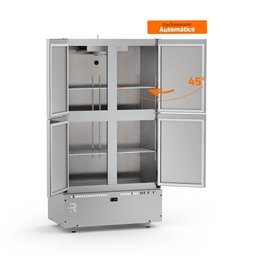Mini Câmara 4 Portas Congelados -10 a -18ºc Motor Inf. Inox Ar Forçado Mcco4p Mi - Refrimate 220v - 4