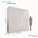 Ver imagem 4 de Guarda-Roupa Ubatuba Plus 6 Portas 3 Gavetas Branco/Neve