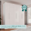 Ver imagem 6 de Guarda-Roupa Ubatuba Plus 6 Portas 3 Gavetas Branco/Neve