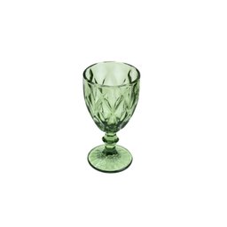 Conjunto 6 Taças de Água de Vidro Diamond Verde 320ml - Lyo - 2