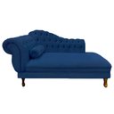 Ver imagem 1 de Recamier Barcelona 1,60 Suede Azul Marinho - Dominic Decor