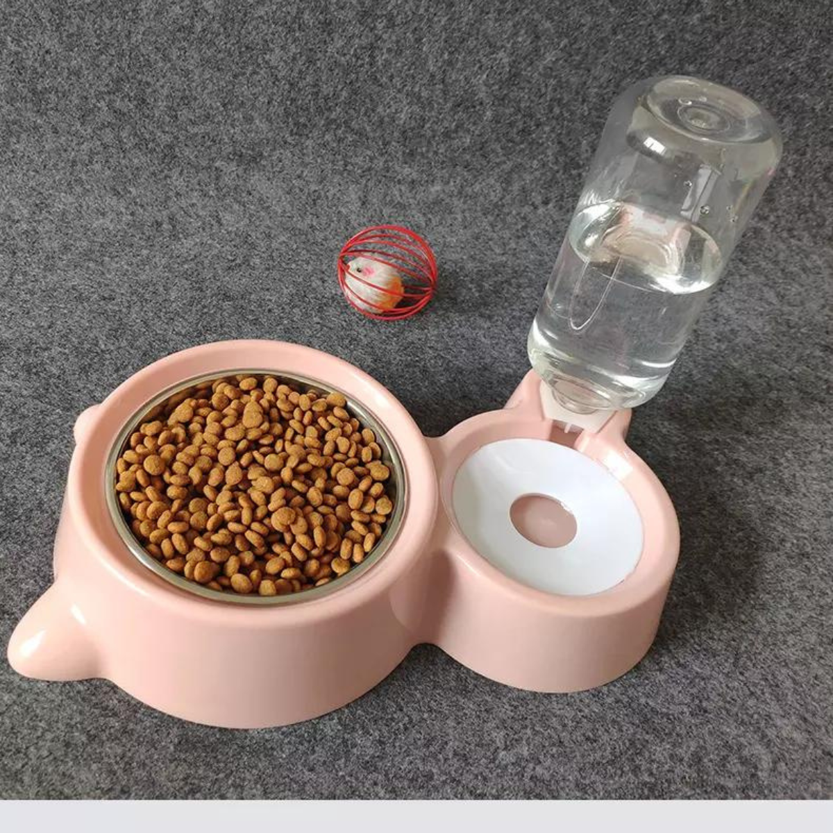 Bebedouro Automático e comedouro Pet duplo para pet com suporte para garrafa - 2