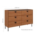 Ver imagem 2 de Cômoda 6 Gavetas em Mdf Quarto Design Contemporâneo