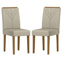Ver imagem 1 de Cadeira para Mesa de Jantar Amanda Kit 2 Peças Ype Suede Veludo Nude – New Ceval