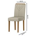 Ver imagem 3 de Cadeira para Mesa de Jantar Amanda Kit 2 Peças Ype Suede Veludo Nude – New Ceval