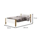 Ver imagem 4 de Cama Solteiro Simba com Pés em Madeira com Colchão D20 188 X 88 X 12 Cm - Reller - Branco Fosco