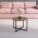 Ver imagem 6 de Mesa de Centro Média Estilo Industrial Base Metálica Preto