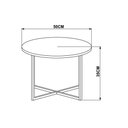 Ver imagem 2 de Mesa de Centro Média Estilo Industrial Base Metálica Preto