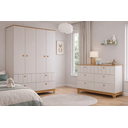 Ver imagem 1 de Jogo de Quarto Infantil Biscoito Guarda Roupa e Cômoda 6 Gavetas Off Nature - Permóbili Baby