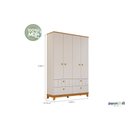 Ver imagem 5 de Jogo de Quarto Infantil Biscoito Guarda Roupa e Cômoda 6 Gavetas Off Nature - Permóbili Baby