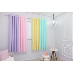 Cortina Colorida Oxford Arco-íris 600x180 Para Varão | Fabritex - 1