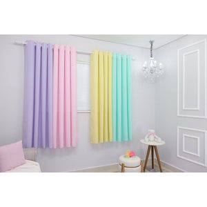 Cortina Colorida Oxford Arco-íris 600x180 Para Varão | Fabritex