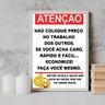 Quadro Aviso Para Clientes Sem Noção 24x18cm:Madeira branca - 2