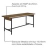 Banco 2 Lugares 110cm Est Aço Steel Quadra 27918 Vermont Artesano - 4