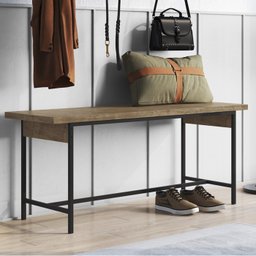 Banco 2 Lugares 110cm Est Aço Steel Quadra 27918 Vermont Artesano - 9