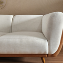 Ver imagem 4 de Sofá Íris 2 Lugares Luxo Linho e Couro Sintético | Sofá para Sala Moderna Conforto Premium